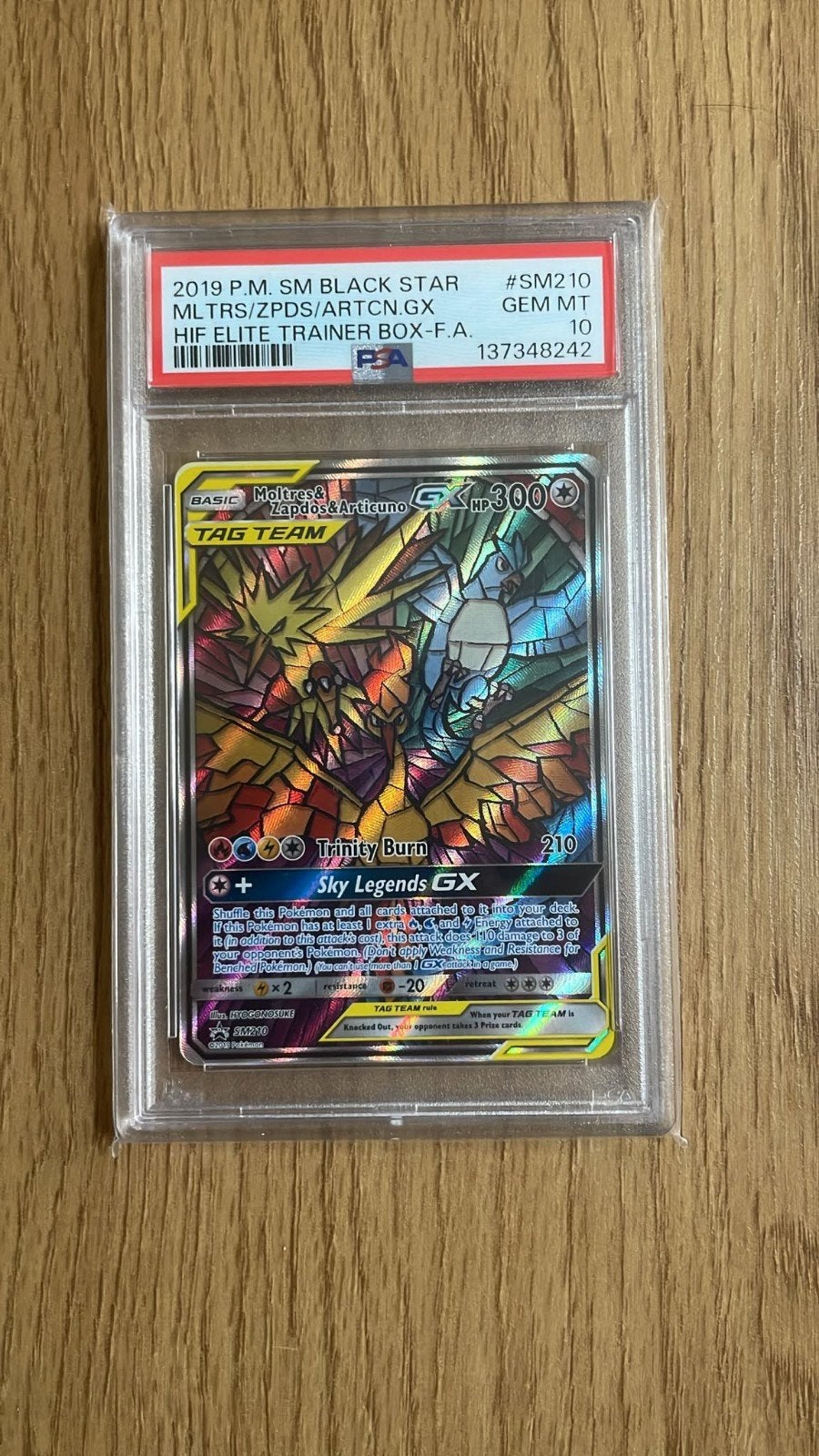 Moltres Zapdos Articuno Gx SM210 Promo PSA 10, Ophalen of Verzenden, Zo goed als nieuw