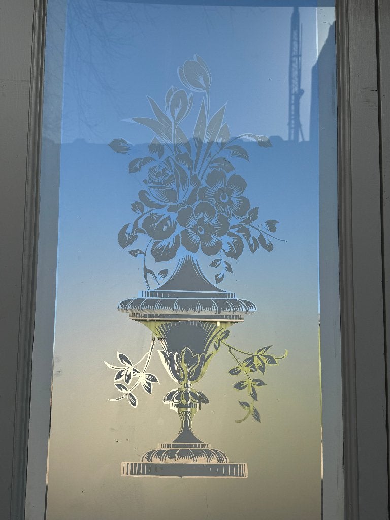 Set schuif / en-suite deuren met geëtst glas 220x119cm., Ophalen