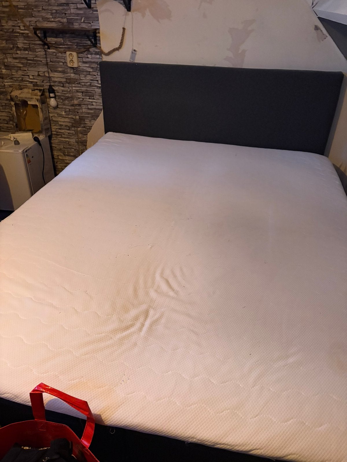 Bed, Ophalen, Tweepersoons, 160 cm, Stof