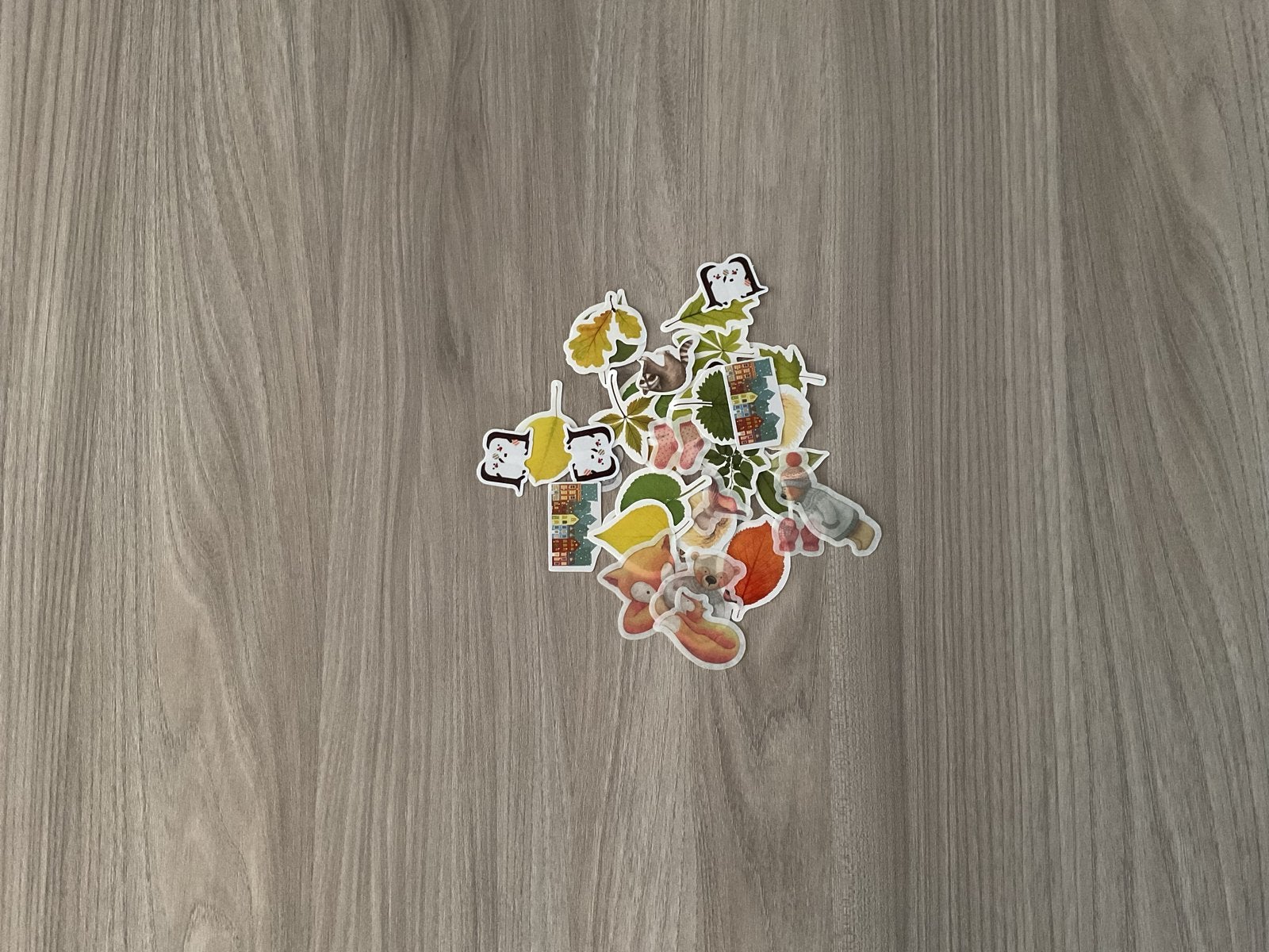 40 Stuks Leuke Herfst Dieren & Bladeren Stickers, Ophalen of Verzenden, Nieuw, Dier en Natuur