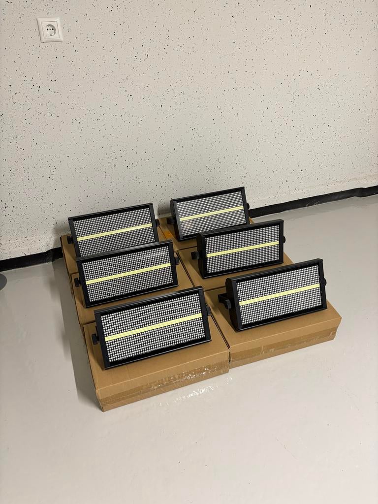 Set van 6 DMX Stroboscopen - Krachtige Lichteffecten, Ophalen of Verzenden, Zo goed als nieuw, Licht, Geluidgestuurd