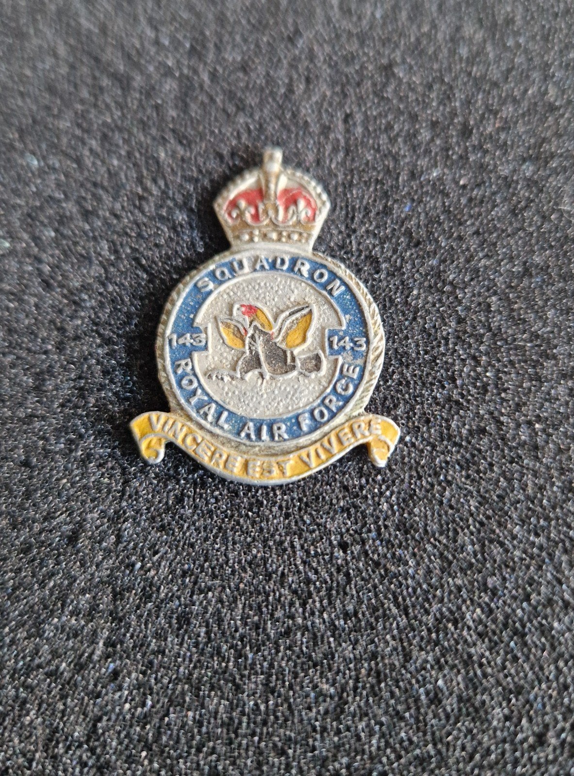 RAF 143 Squadron badge, Ophalen of Verzenden, Luchtmacht, Engeland, Embleem of Badge
