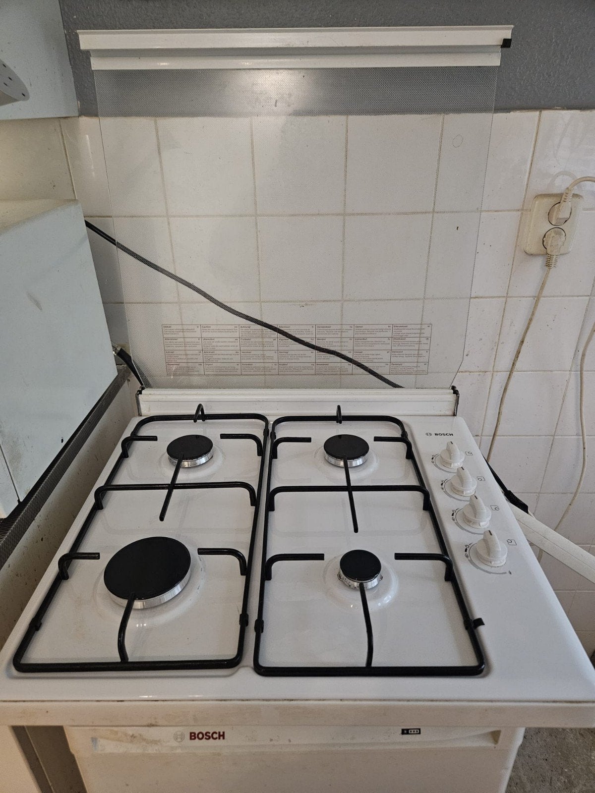 Bosch Vrijstaand Gasfornuis met 4 Kookzones, Ophalen, Gebruikt, 60 cm of meer, 4 kookzones