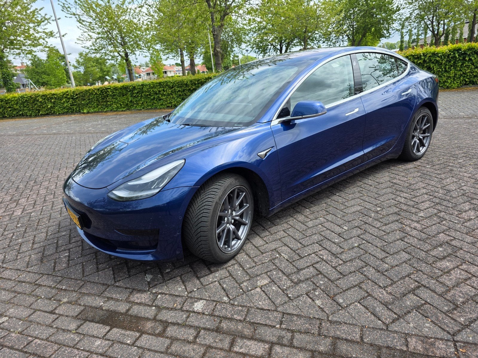 Tesla Model 3 2019 Blauw 60 kWh, RWD, Trekhaak, Auto's, Tesla, Particulier, Model 3, Achteruitrijcamera, Adaptive Cruise Control