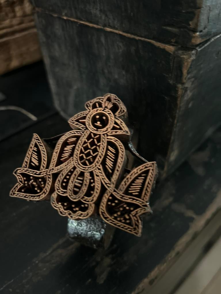 Klein koperen was batik stempel oosters, Ophalen of Verzenden