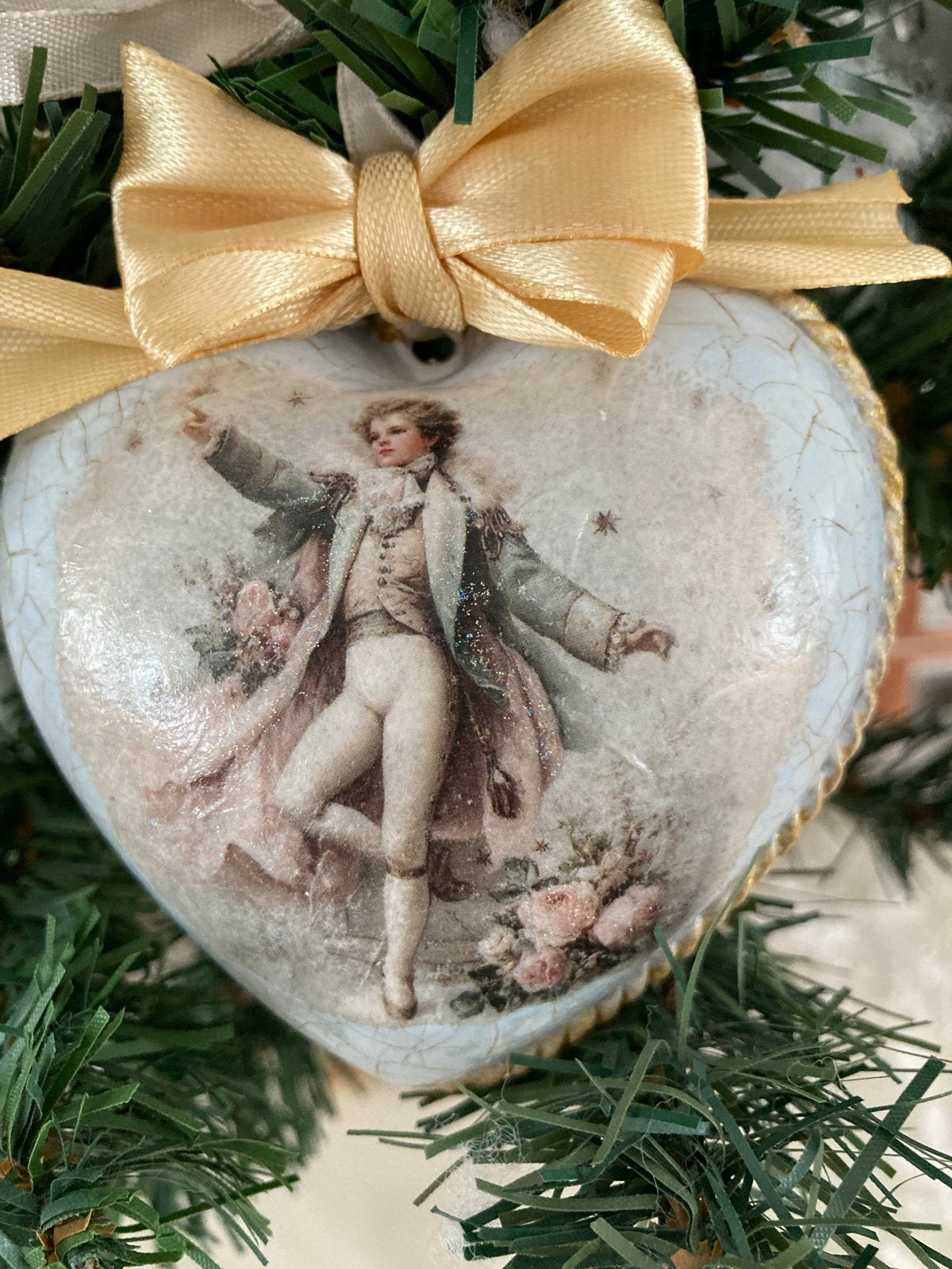 Handgemaakte unieke kerst decoratie hartjes kerstbal, Diversen, Verzenden