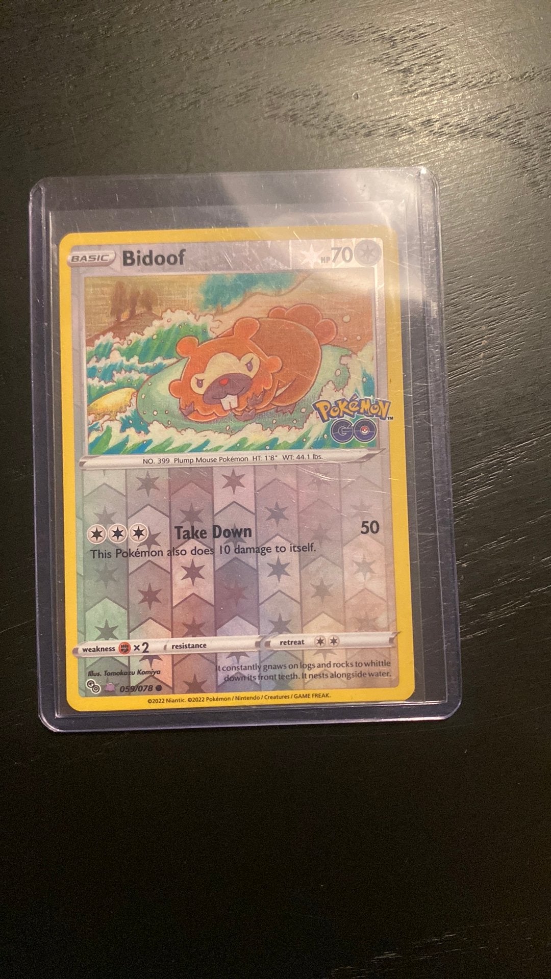 Pealable ditto (Bidoof) pokemon kaart 059/078, Verzenden, Zo goed als nieuw, Losse kaart