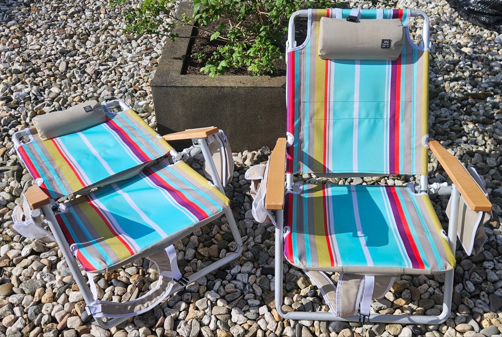 2x ANWB strandstoel als rugzak te dragen - z.g.a.n., Ophalen, Zo goed als nieuw, Campingstoel