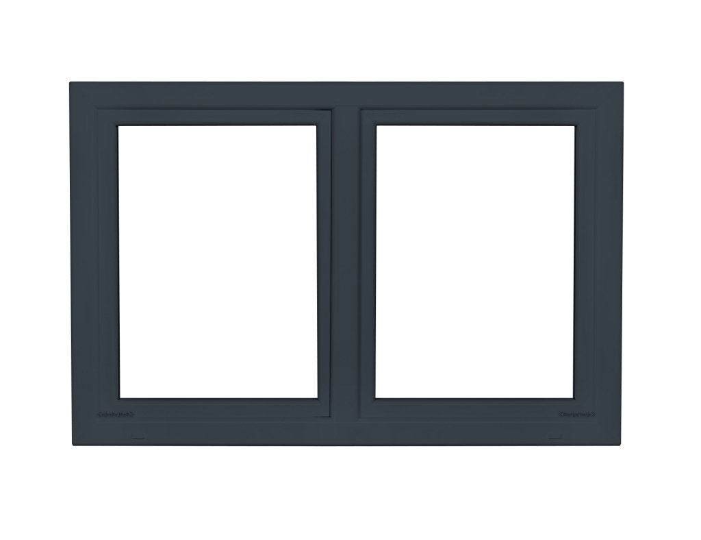 kunststof draaikiep draaikiep b200 x h110 RAL 7016 / 9016, Niet ingevuld, Kunststof, Raamkozijn, Niet ingevuld