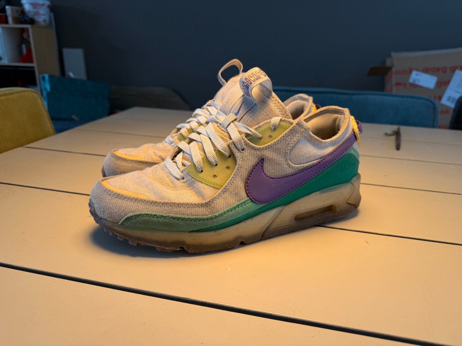 NIKE AIR MAX 90 TERRASCAPE PHANTOM ACTION GRAPE maat 44, Overige kleuren, Sportschoenen, Ophalen of Verzenden, Zo goed als nieuw