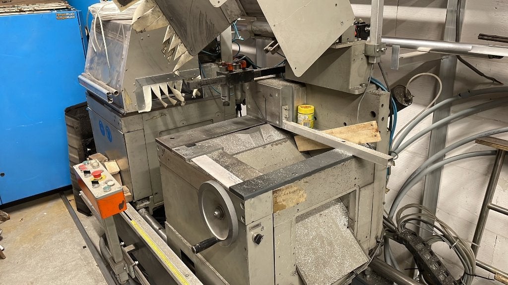 Elumatec dubbelkops zaagmachine, Ophalen, Gebruikt, Cirkelzaag, 70 mm of meer