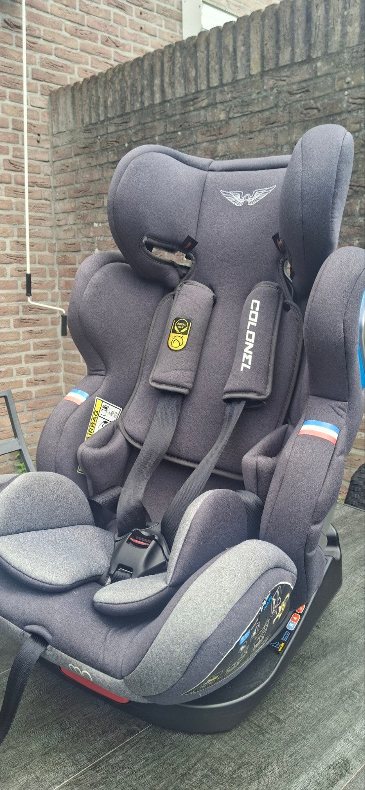 Autostoel Cangaroo Colonel zgan, geen ongelukken gehad, Autogordel, Verstelbare rugleuning, Zo goed als nieuw, 9 t/m 36 kg