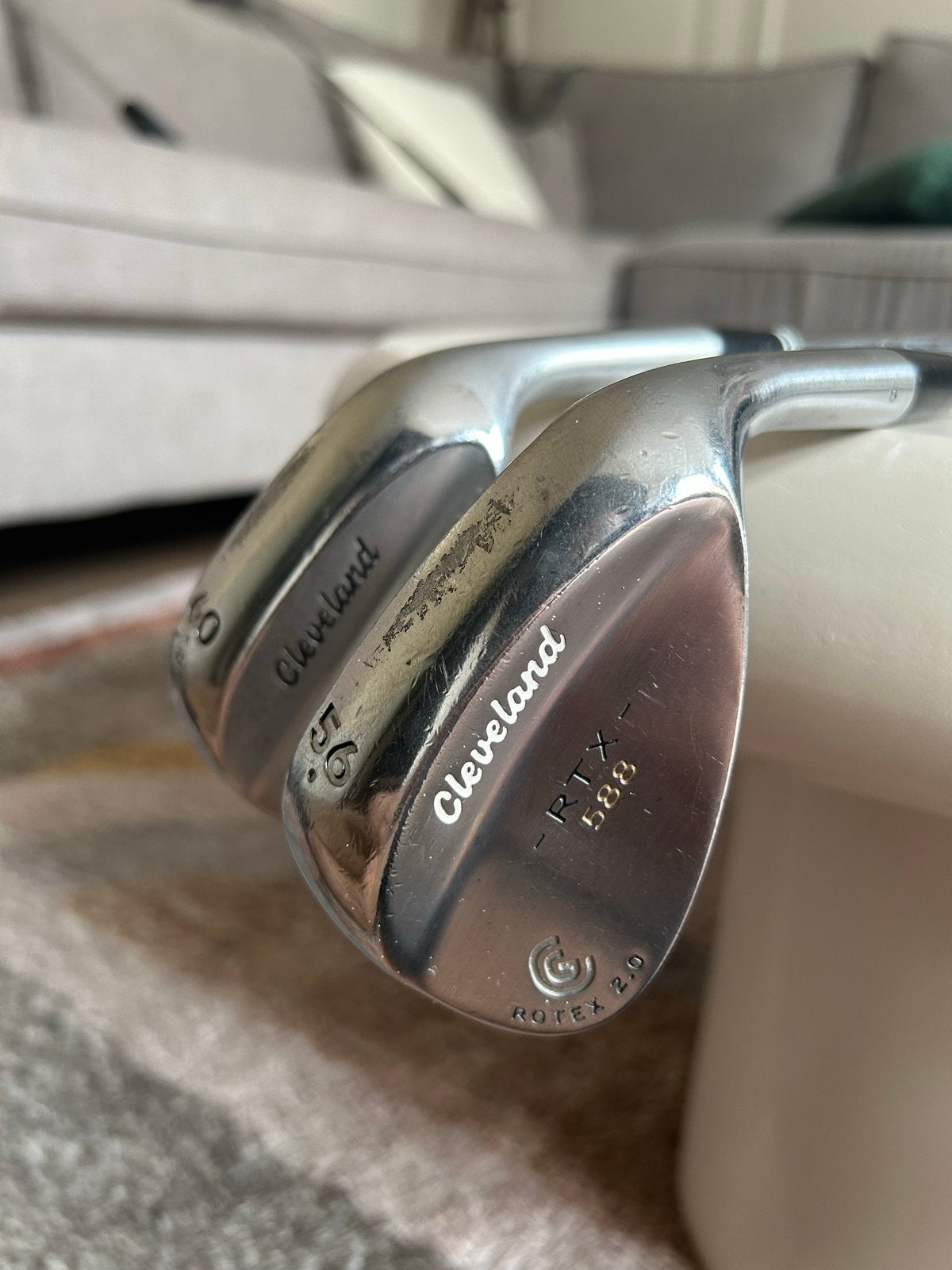 Cleveland 588-RTX 56 en 60 wedges - Gebruikt, maar goed, Ophalen of Verzenden, Gebruikt, Club, Cleveland