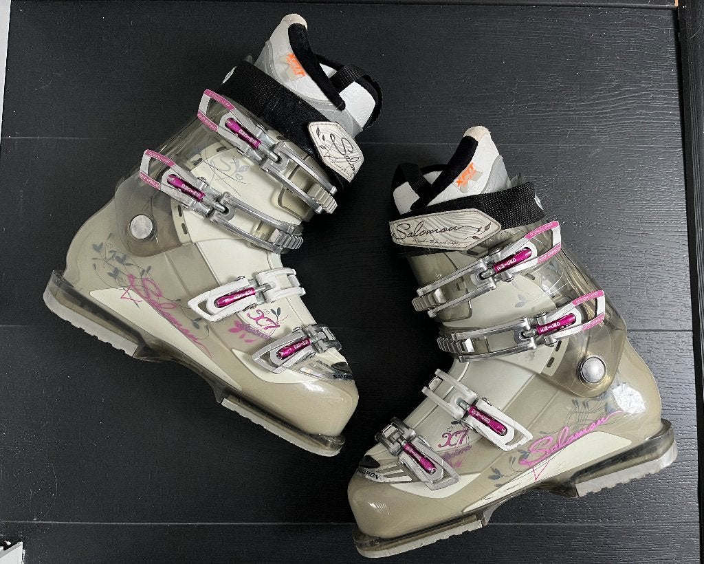 skischoenen Salomon X7 Divine (dames) - maat 26MP / 40/41EU, 160 tot 180 cm, Gebruikt, Schoenen, Skiën