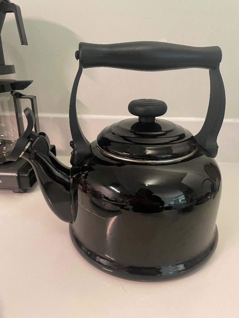 Le creuset fluitketel, Huis en Inrichting, Gebruikt, Zwart, Le Creuset, Ophalen