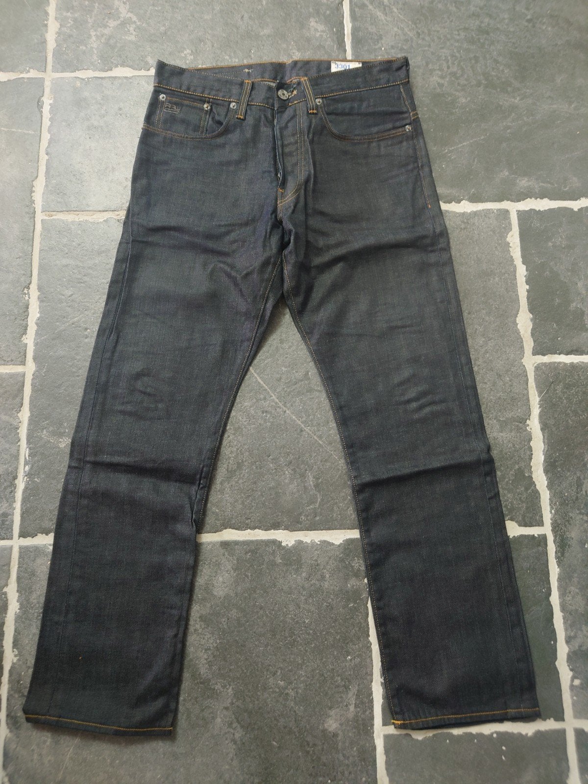 G-Star 3301 Straight Jeans, diepblauw! W31L30.Zgan Rob3130, G-Star Raw, Blauw, W32 (confectie 46) of kleiner, Ophalen of Verzenden