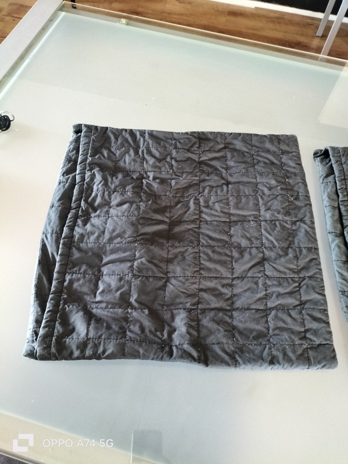2 zwarte Van Dijck Purity kussenhoezen 50x50 cm, Ophalen, Overige merken, Zwart, Zo goed als nieuw