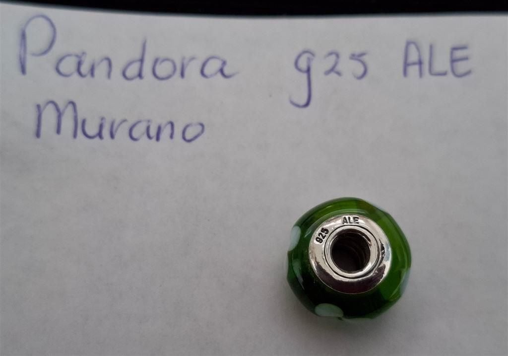 Pandora Murano, 925 ALE, Sieraden, Tassen en Uiterlijk, Bedels, Gebruikt, Glas of Kristal, Ophalen of Verzenden, Trollbeads