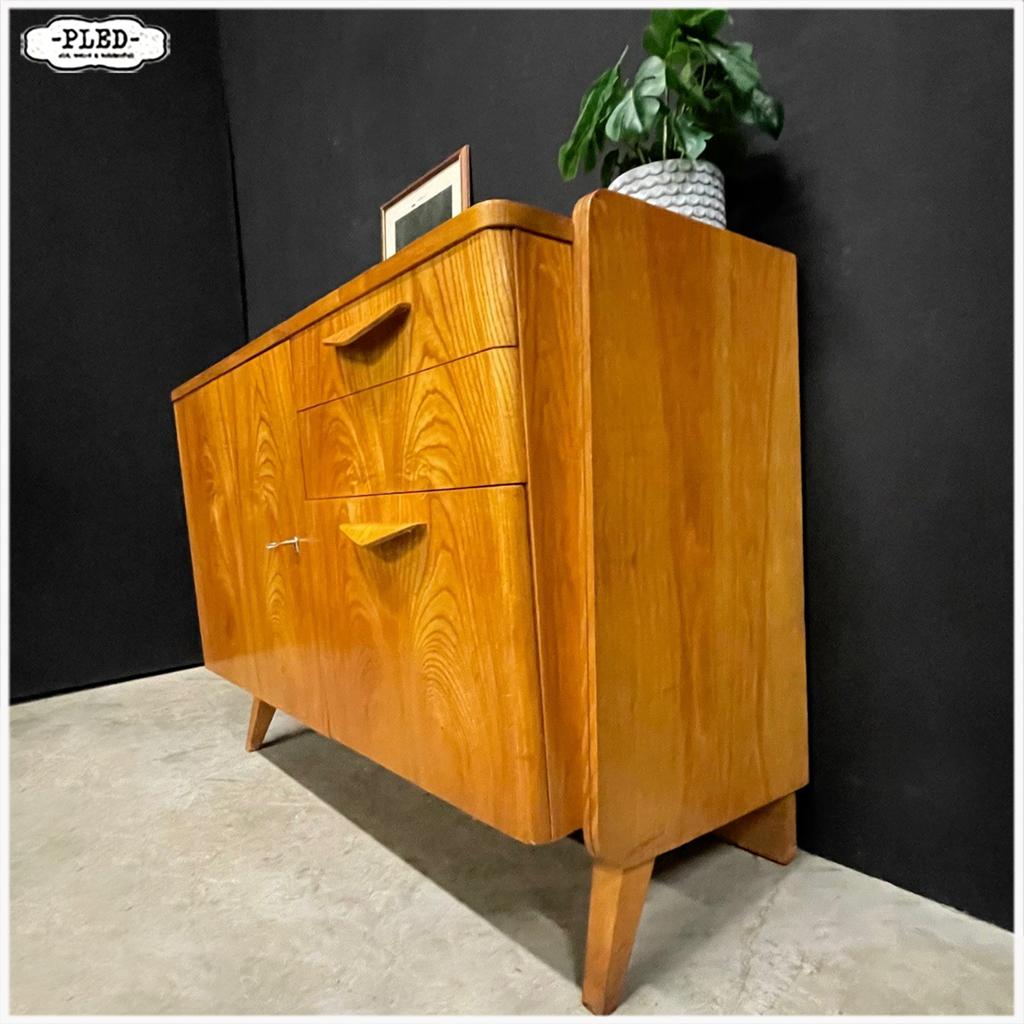Vintage dressoir František Jirák Audiokast Kast sideboard, Ophalen, Gebruikt, 100 tot 150 cm, Met deur(en)