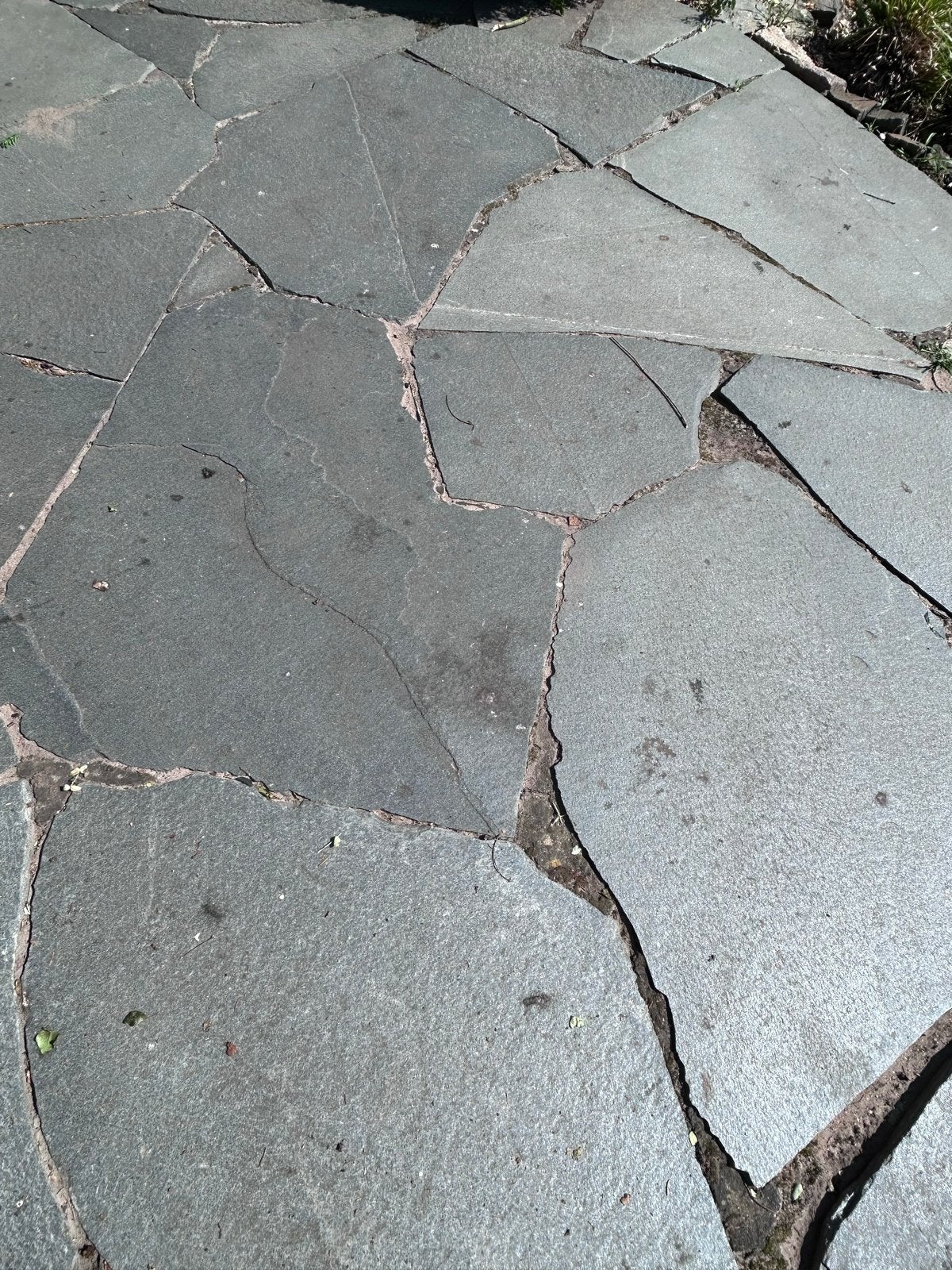 Natuursteen antraciet flagstones 16m2, Tuin en Terras, Tegels en Klinkers, Ophalen, Gebruikt, Terrastegels, Natuursteen