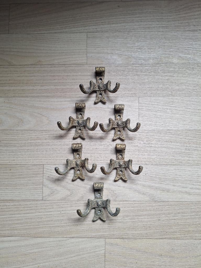 6 kapstokhaken, Wandkapstok, Gebruikt, Ophalen of Verzenden, Minder dan 100 cm