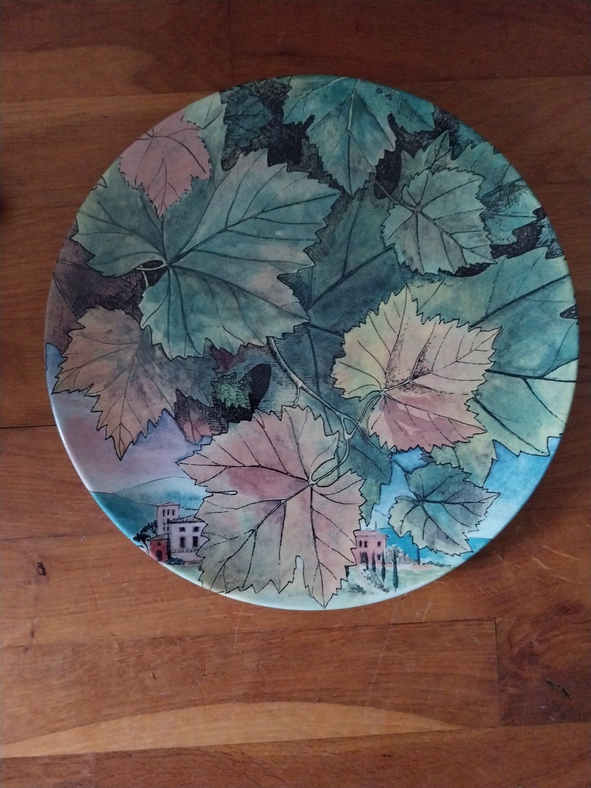 Gien Feuillage Groot Serveer-/Taartbord 30cm, Antiek en Kunst, Antiek | Servies los, Ophalen