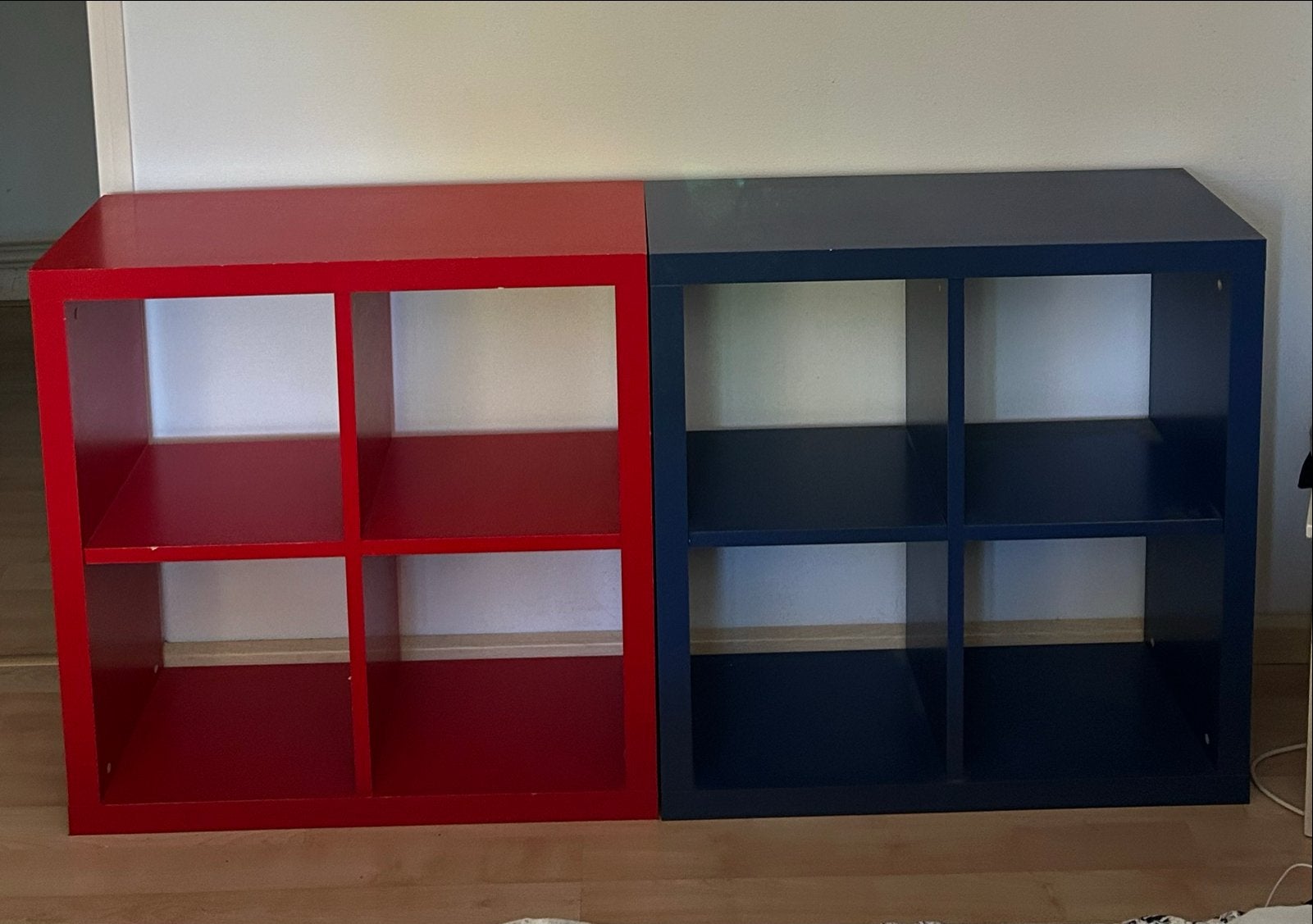 Kallax kasten rood en blauw - IKEA, Ophalen, Gebruikt