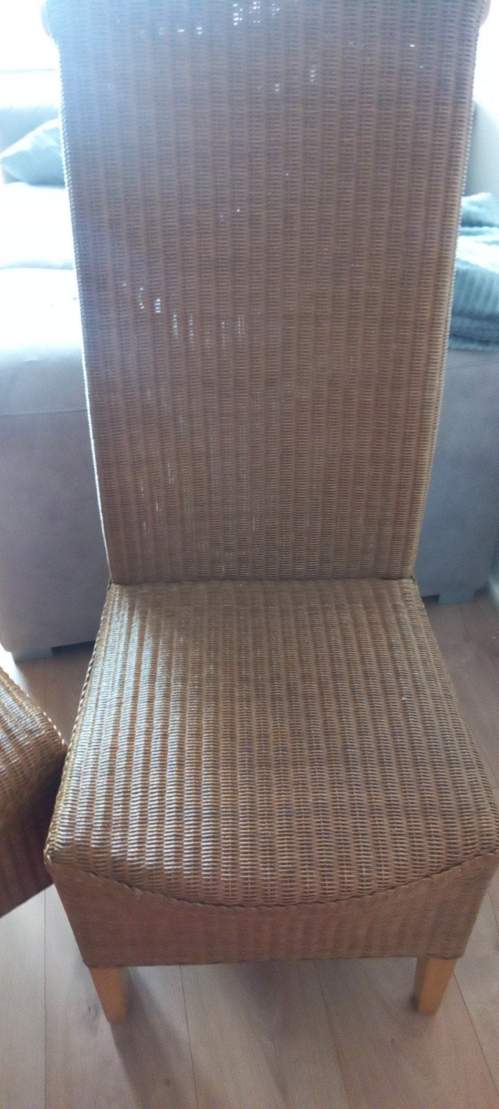 Rieten eetkamer stoelen, Ophalen, Gebruikt, Twee, Bruin