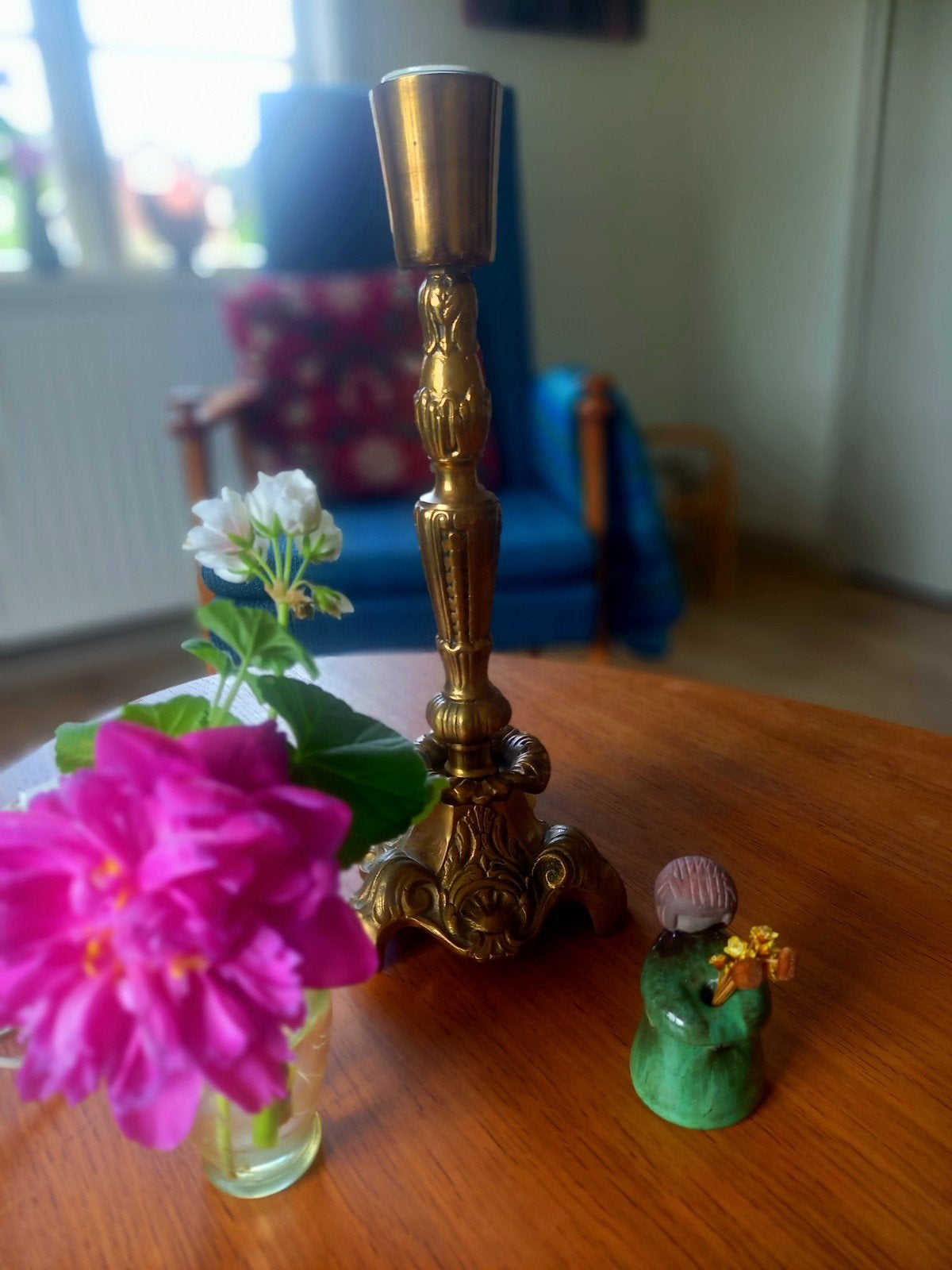 Zweedse Rococo Messing Lampvoet - Mid Century 1950/1960, Antiek en Kunst, Ophalen of Verzenden
