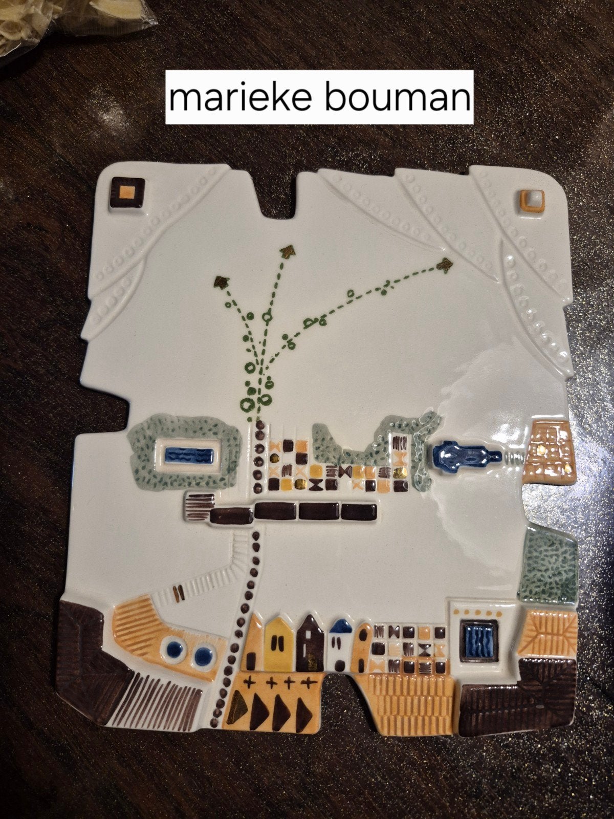 Marieke bouman tegel tableau gemaakt voor de gemeente ede, Antiek en Kunst, Ophalen of Verzenden