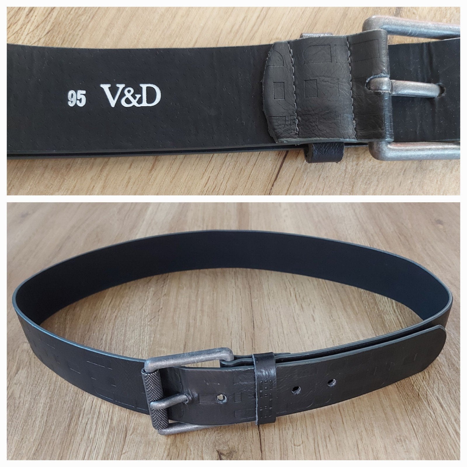 donker bruine leren riem met metalen gesp - V&D 95cm, Kleding | Dames, Echt leder, 90 tot 100 cm, Tailleriem, Ophalen of Verzenden