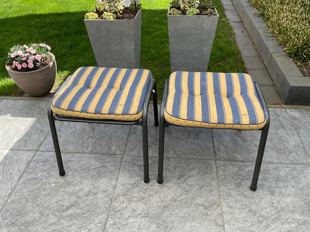 Hockers, Tuin en Terras, Tuinstoelen, Ophalen, Zo goed als nieuw, Metaal