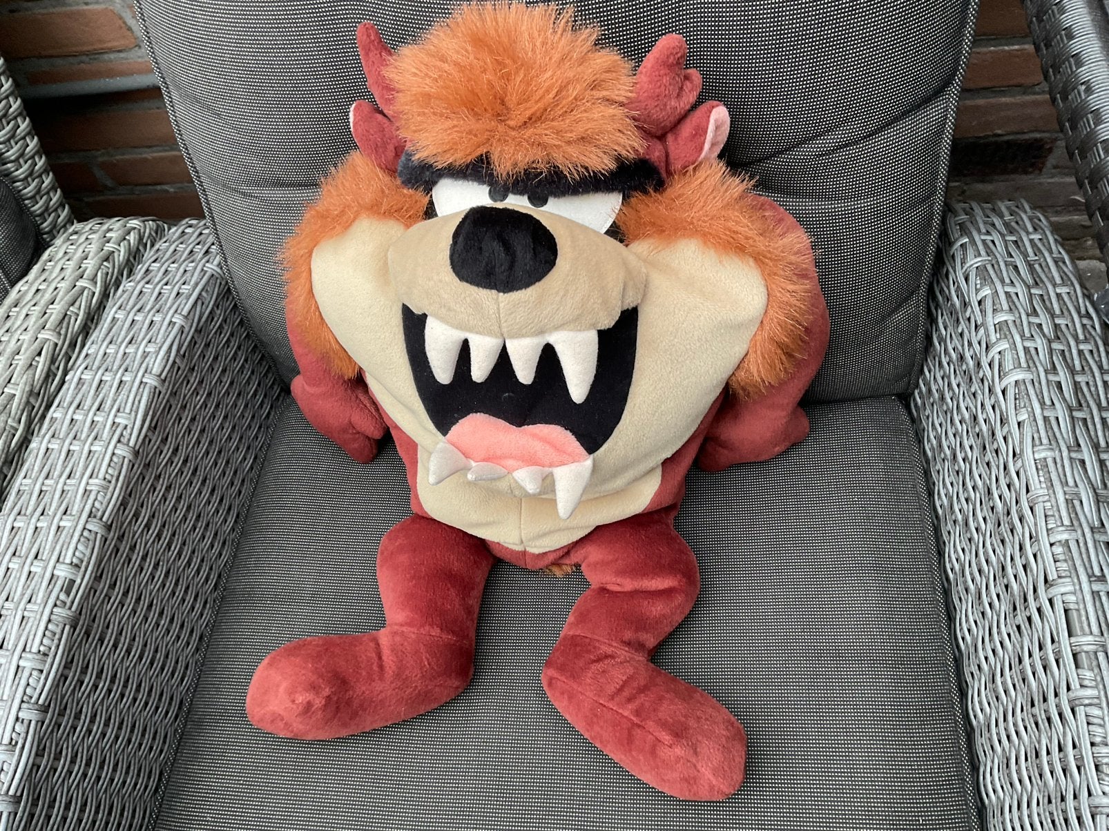 Zgan, niet kapot, Tazmanian Devil knuffel pyjamazak 50cm, Ophalen, Overige figuren, Zo goed als nieuw, Beeldje of Figuurtje