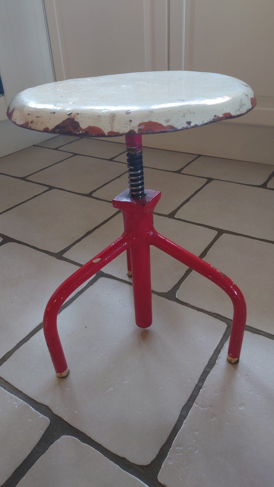 Brocante ijzeren draaikruk - In hoogte verstelbaar, Huis en Inrichting, Ophalen, In hoogte verstelbaar, Gebruikt, IJzer