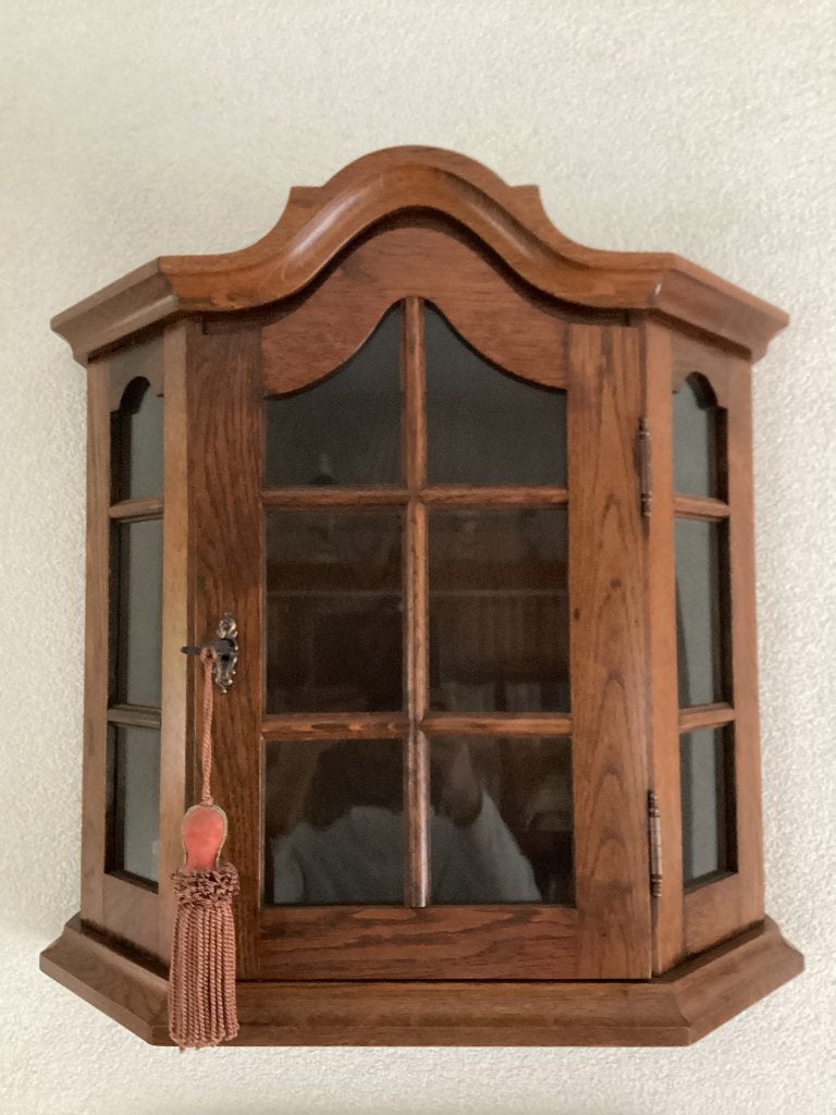 Wandvitrinekast, Ophalen, Glas, Gebruikt, Speels klassiek