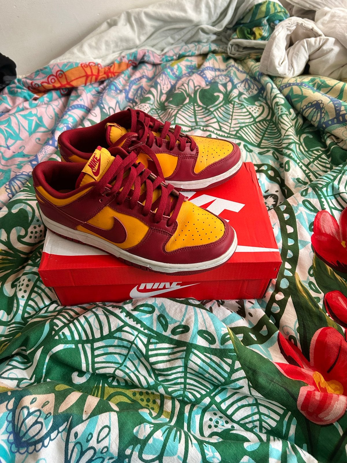 Nike Dunk Low Retro 'Midas Gold' - Maat 40,5, Overige kleuren, Ophalen of Verzenden, Sneakers of Gympen, Zo goed als nieuw