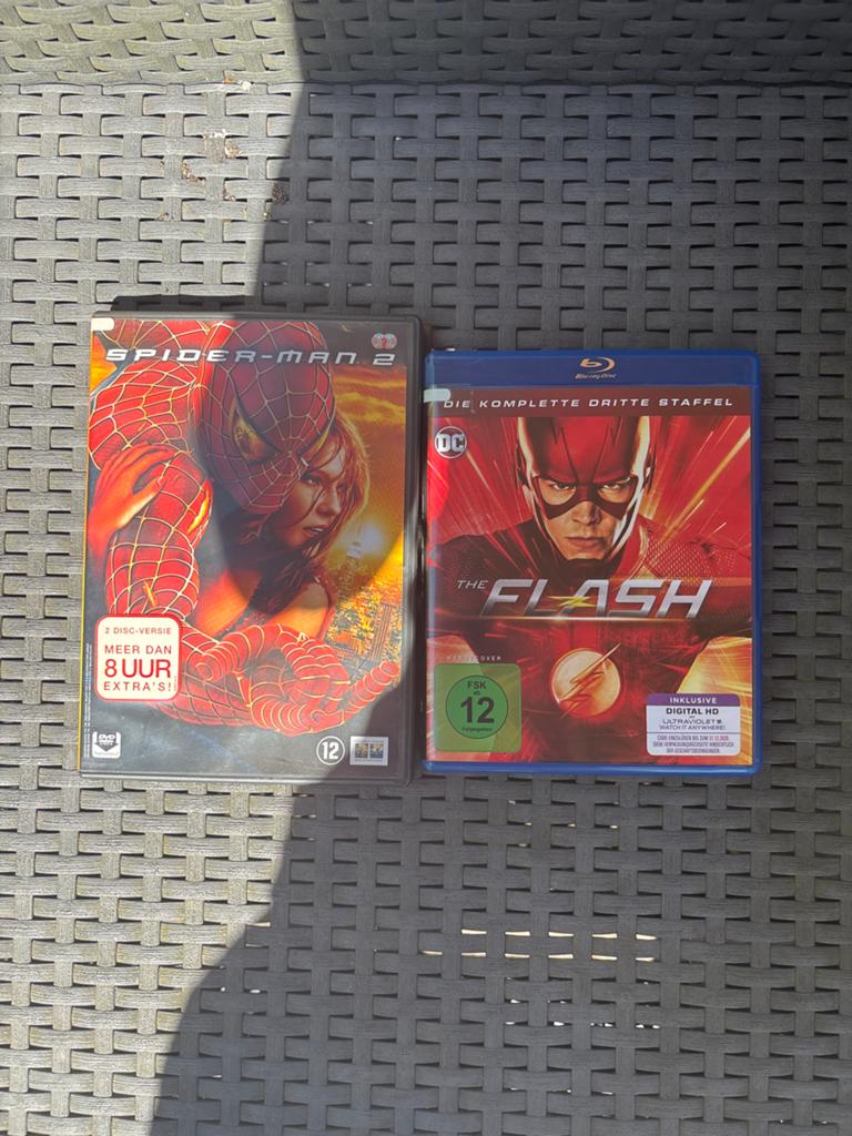 Spider-Man 2 DVD & The Flash Seizoen 3 Blu-ray, Vanaf 12 jaar, Ophalen of Verzenden, Zo goed als nieuw, Actiethriller
