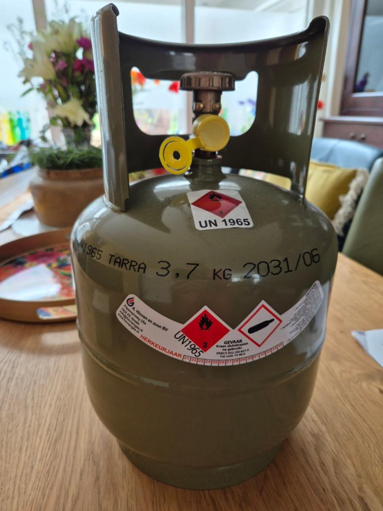 Volle gasfles 3,7 kg - Spiksplinternieuw!, Ophalen, Nieuw