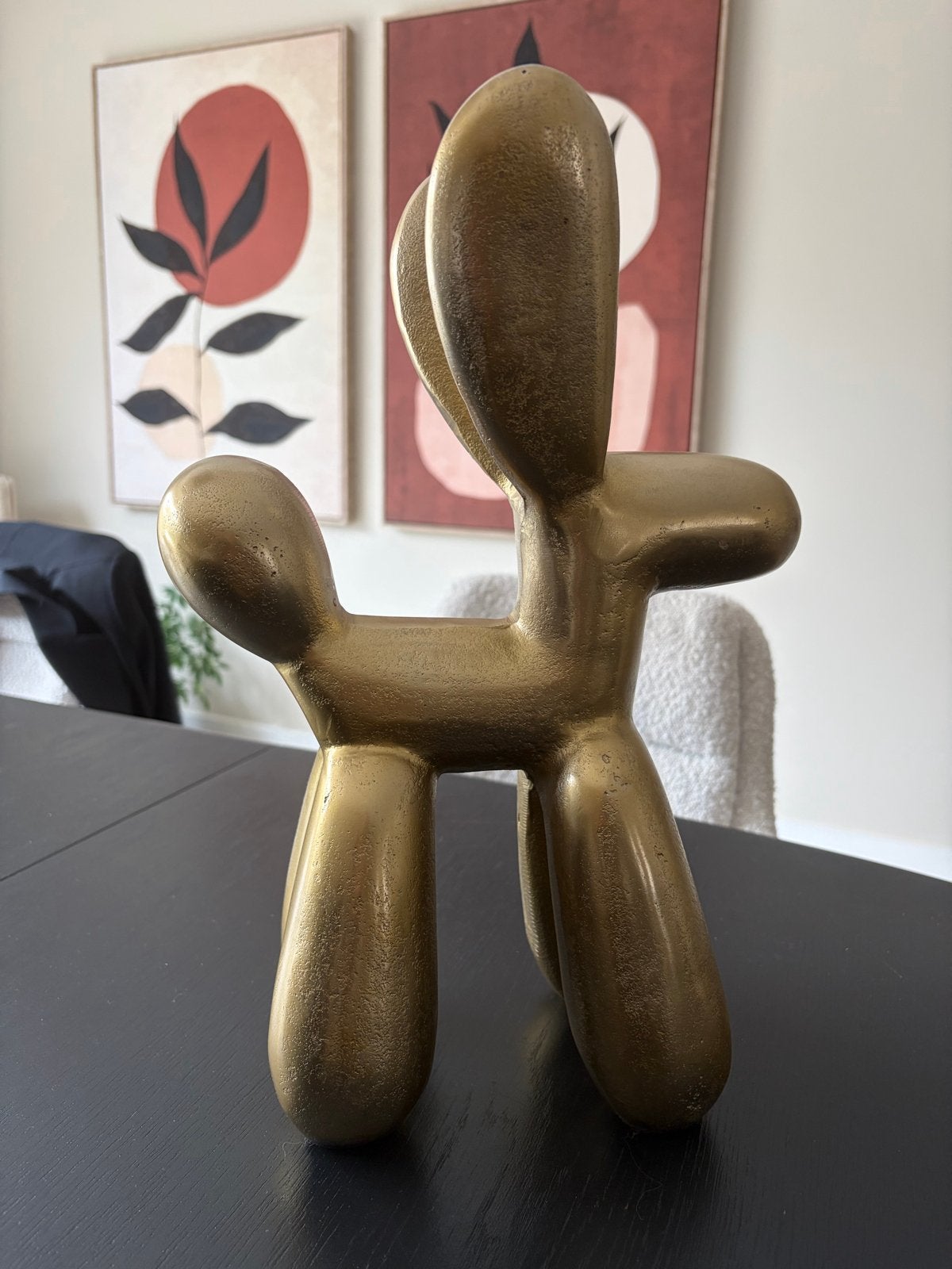 Gouden metalen hond COLMORE, Ophalen, Zo goed als nieuw, Goud, Metaal