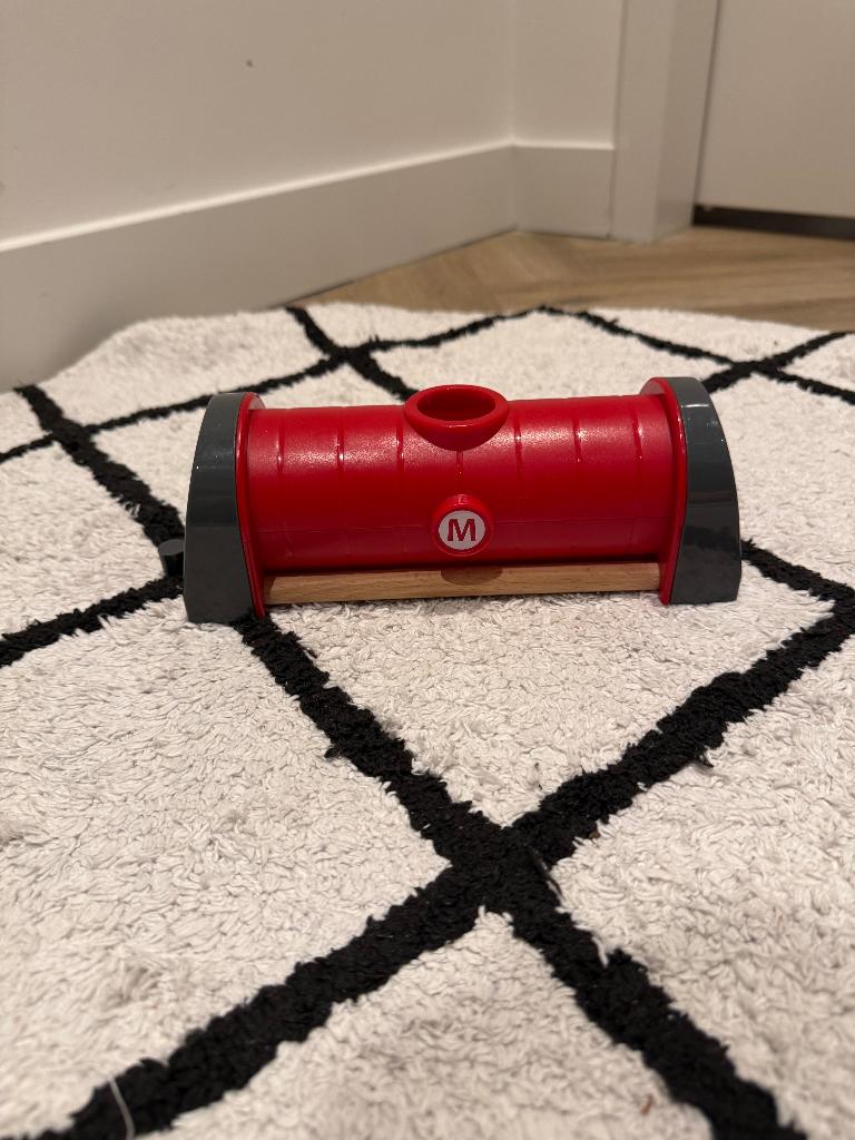 ZGAN rood Brio houten trein metro stad tunnel tube set 33513, Ophalen of Verzenden, Zo goed als nieuw
