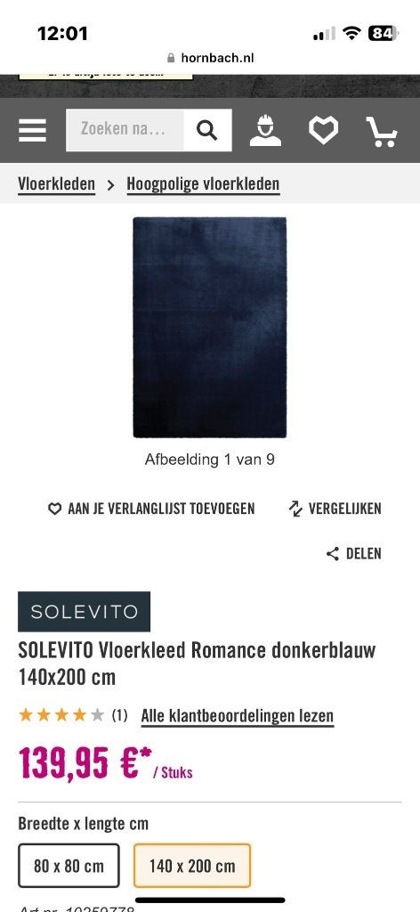 tapijt, Huis en Inrichting, Stoffering | Tapijten en Kleden, Ophalen, Zo goed als nieuw, Rechthoekig, 200 cm of meer