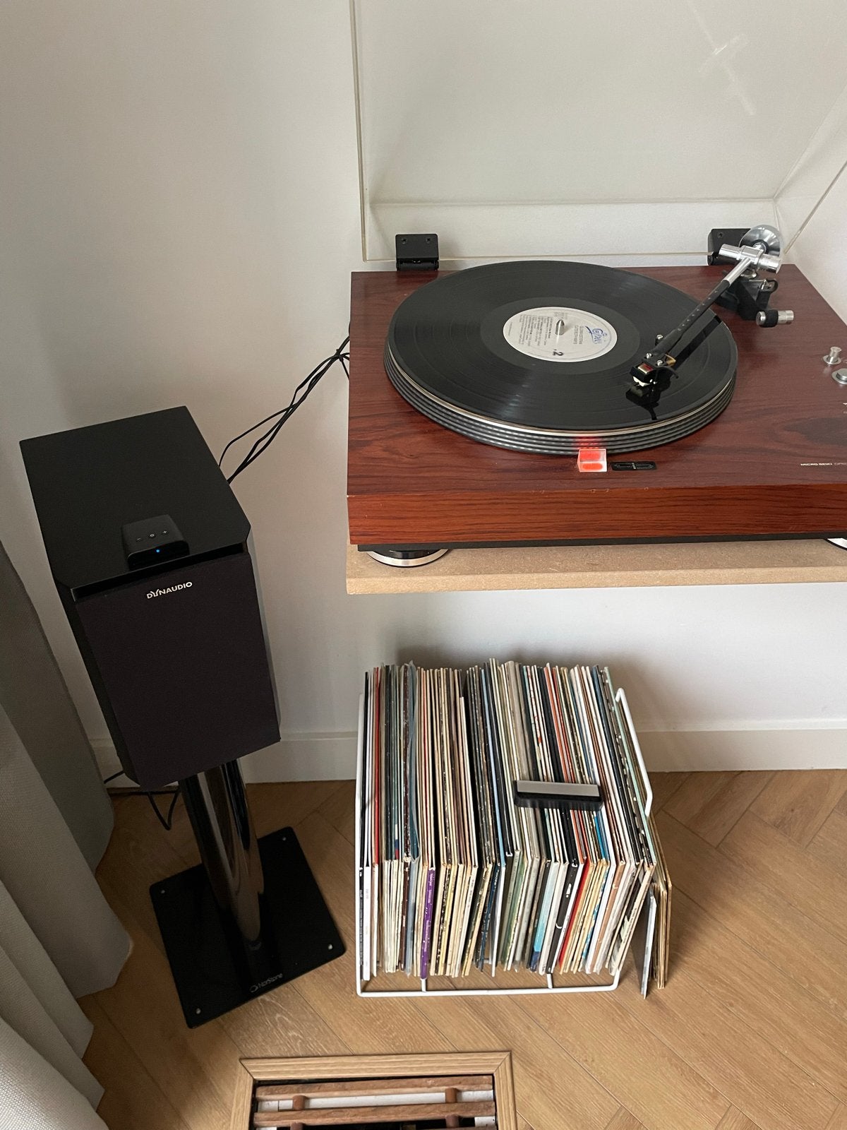 Platenrek voor vinyl lp, Ophalen, Zo goed als nieuw, Wit, Metaal