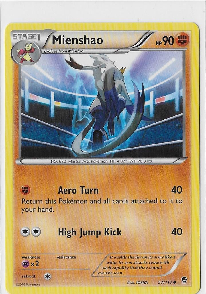 Furious Fists,  Mienshao [uncommon] 57/111, Verzenden, Nieuw, Losse kaart