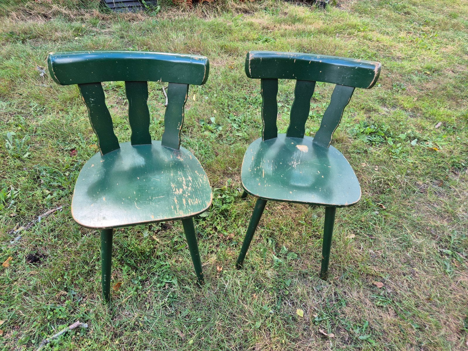 2 houten stoelen, Ophalen, Gebruikt, Twee, Bruin