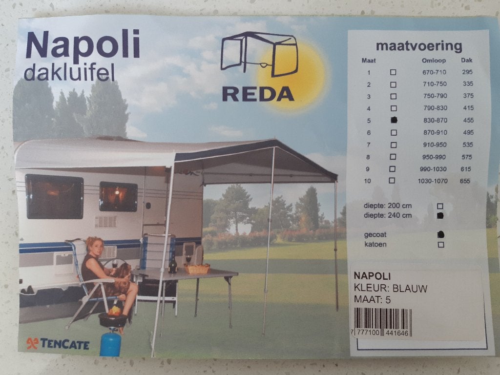 Reda Ten Cate dakluifel maat 5, Caravans en Kamperen, Voortenten en Luifels, Ophalen, Gebruikt, Ten Cate All Season 200g/m2, Reda