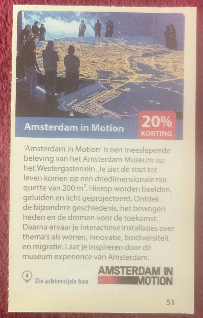 Amsterdam in Motion Voordeelbon, Drie personen of meer, Museumbon