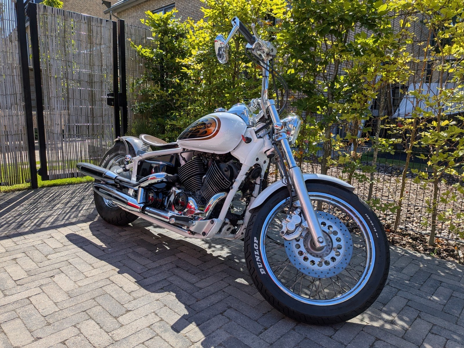 Yamaha Dragstar 650 - custom built blikvanger, Cardan-aandrijving, 2 cilinders, Chopper, Gebruikt