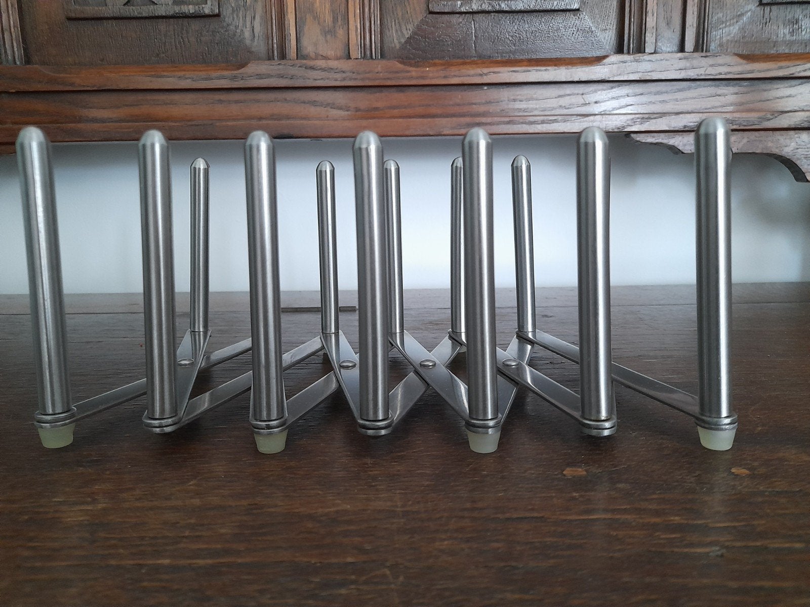 Design RVS dekselhouder of Rib Rack in goede staat, Ophalen of Verzenden, 25 tot 50 cm, Minder dan 100 cm