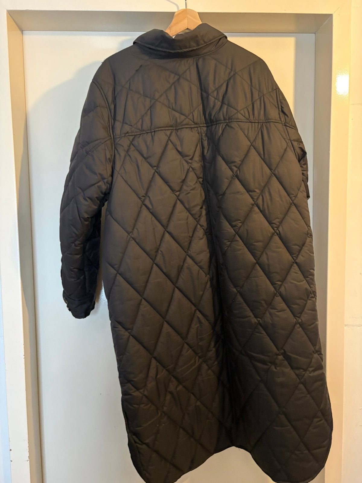 Parka lichtgewatteers maat M, Ophalen of Verzenden, Zo goed als nieuw, Maat 38/40 (M), Zwart