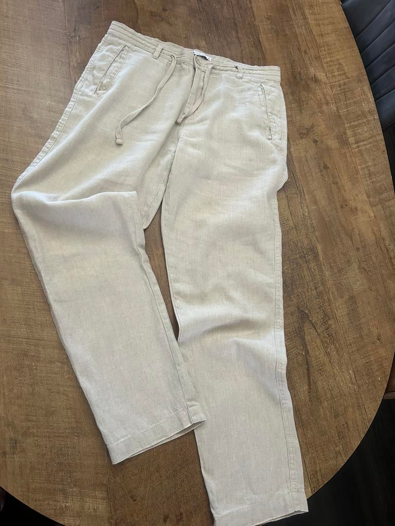 Linnen broek van Zara maat 31/32, Maat 38/40 (M), Beige, Ophalen of Verzenden, Zo goed als nieuw